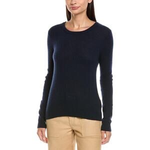 Aqua Cashmere Sweater Long Sleeve Black Sz S